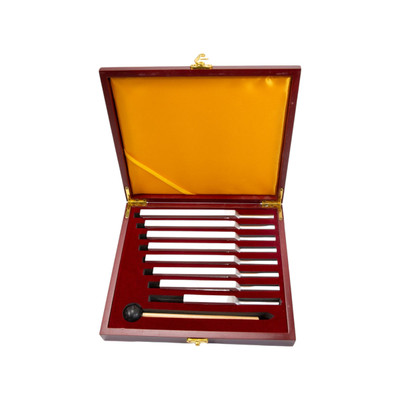 Tuning Fork Set, 8 Forks with Mallet, Aluminum, C256-C512 Hz || 49-