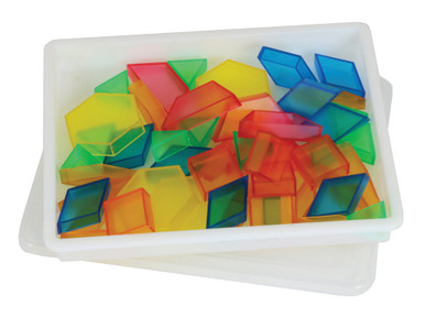 Simple Solution - See Thru Pattern Blocks - 1cm Thick, Set of 49 in ...