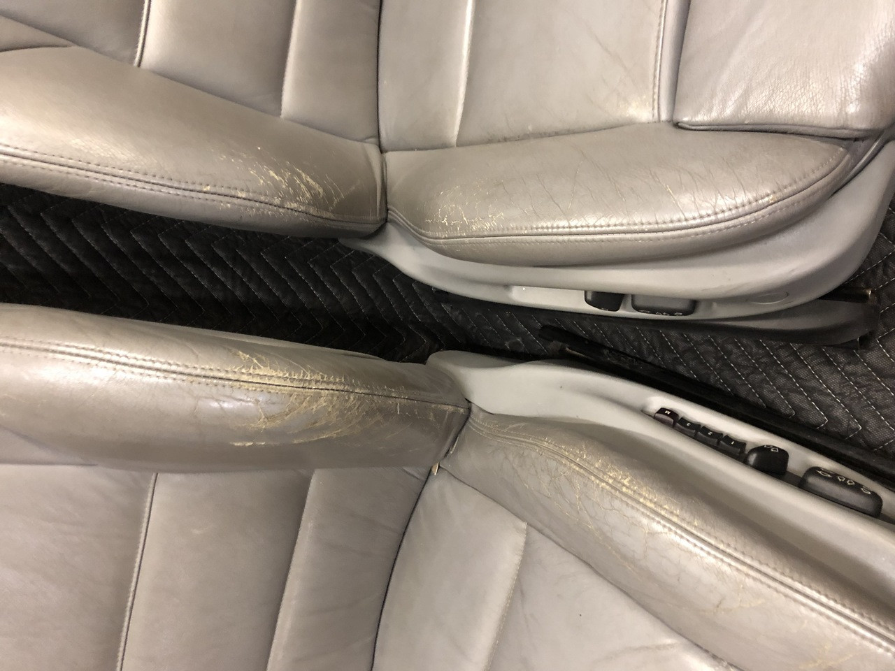 BMW E46 Coupe Front Seats Grey Sport Power Pair recycleBMWs