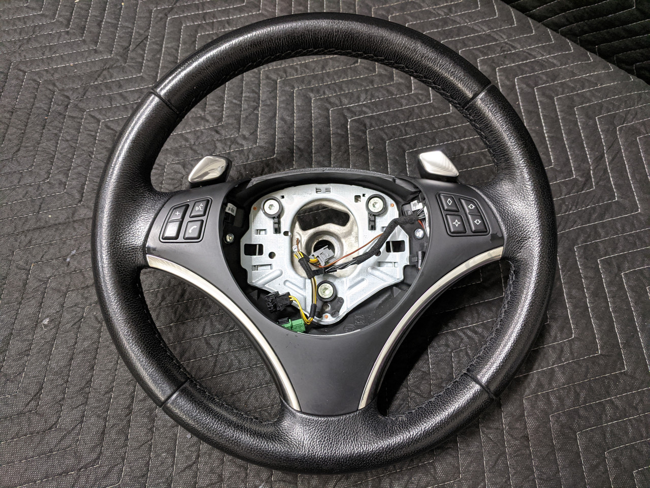 BMW E92 3-Series Leather Sport Steering Wheel With Shift Paddles  