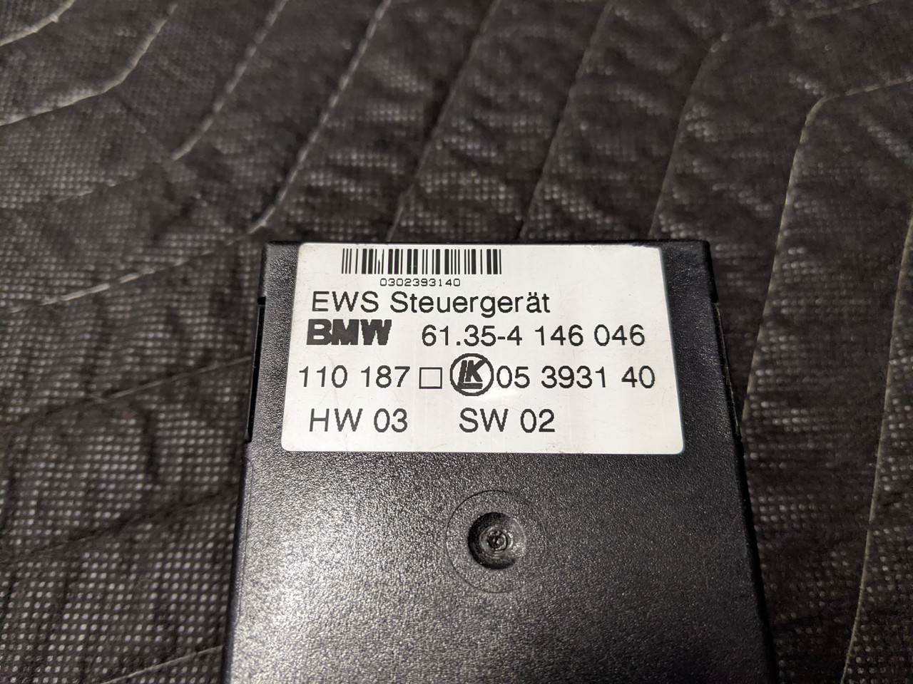 BMW E36 3-Series Convertible EWS Control Module 61354146046