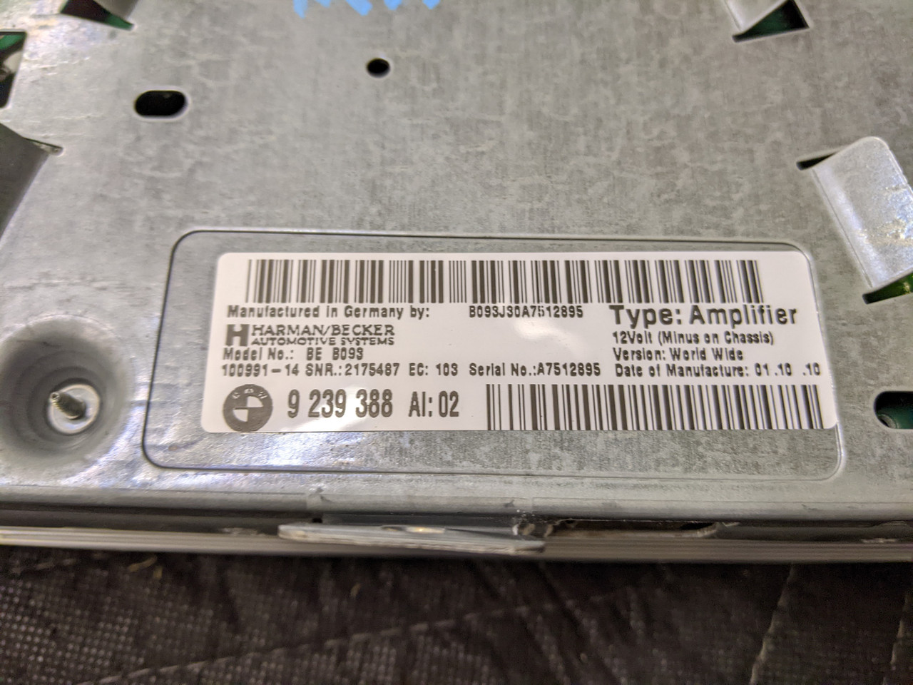 BMW F10 65129239388 | recycleBMWs.com | Used BMW Parts