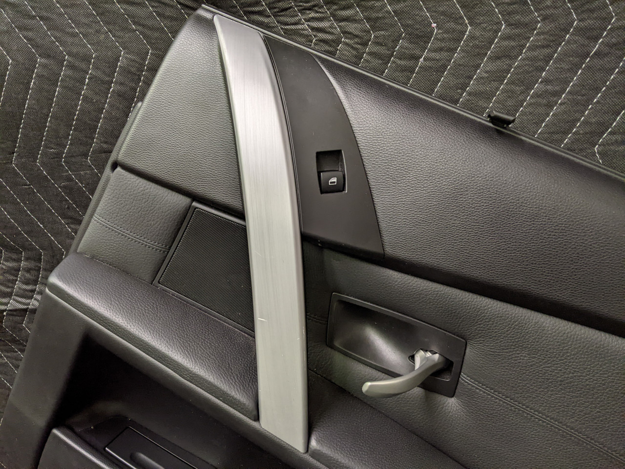 BMW E60 M5 Rear Right Door Panel Merino Leather Schwarz 51427897996