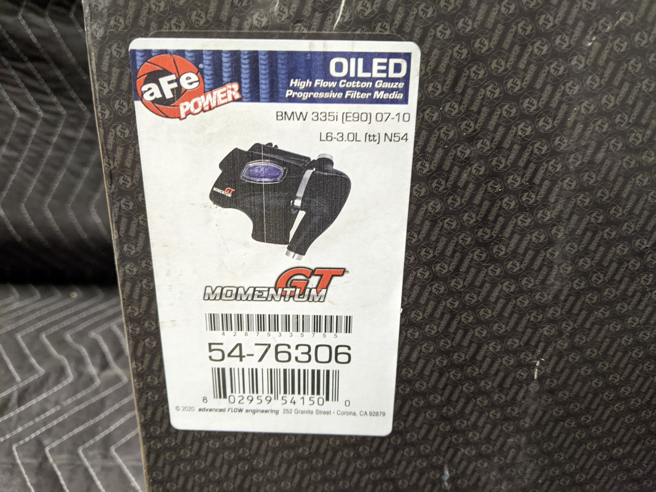 aFe Momentum GT Cold Air Intake System w/Pro 5R Filter 54-76306