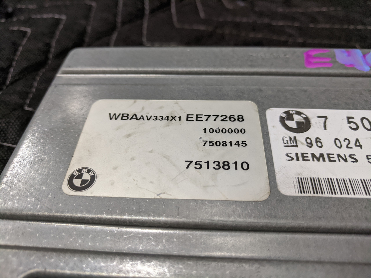 BMW E46 TCU EGS Transmission Control Module Siemens 24607513810