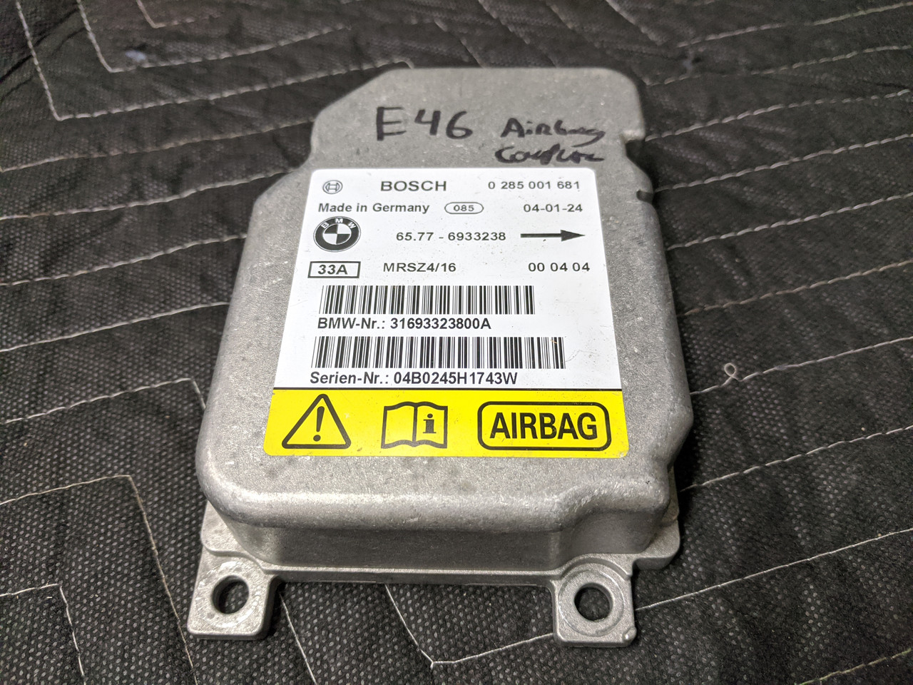 BMW E46 Airbag Control Module 65776933238