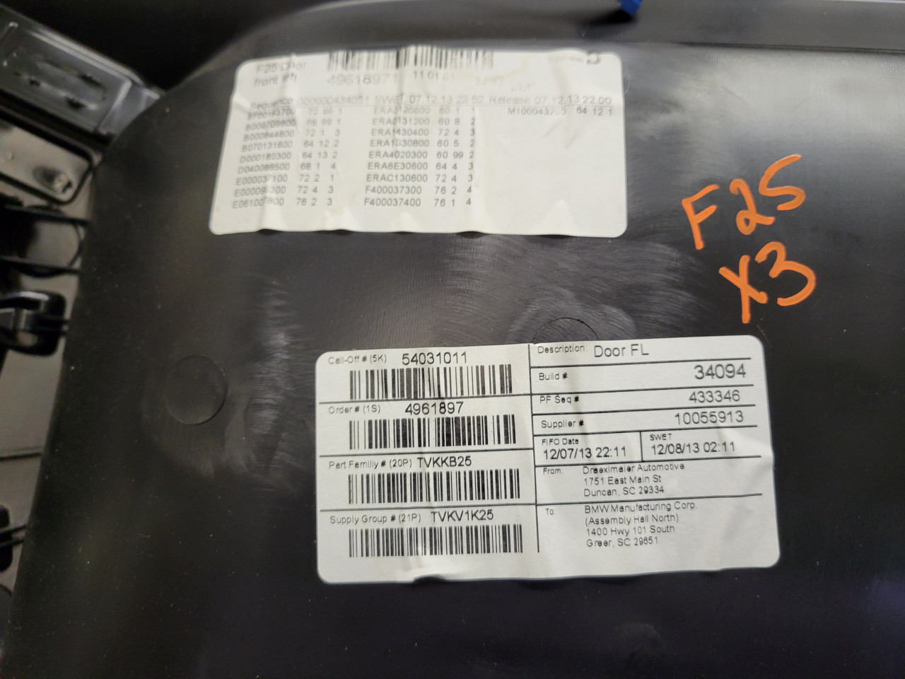 BMW F25 51417279855 | recycleBMWs.com | Used BMW Parts
