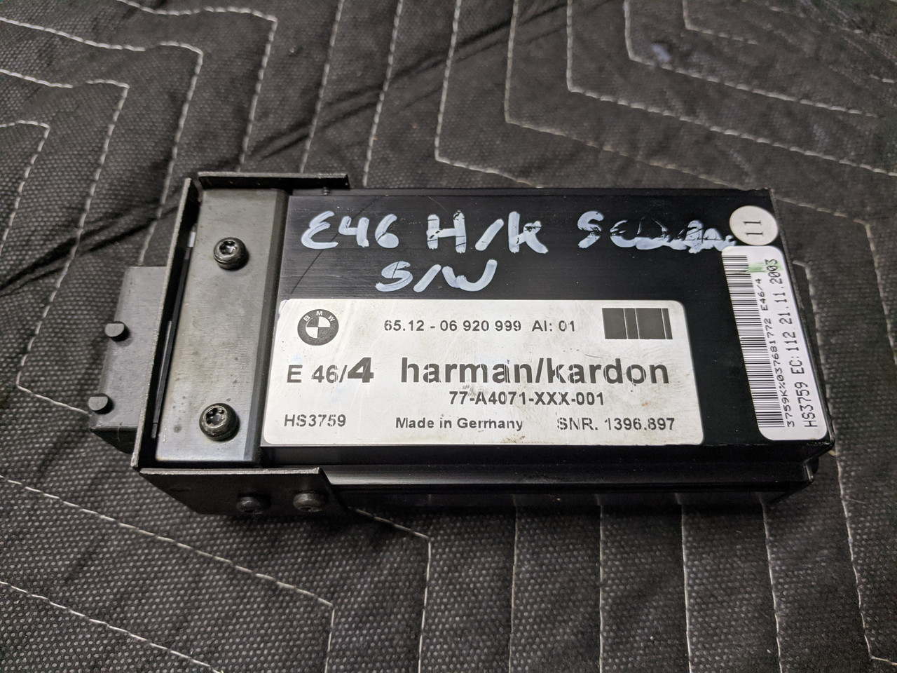BMW E46 Subwoofer Amplifier Harman/Kardon 65136920999