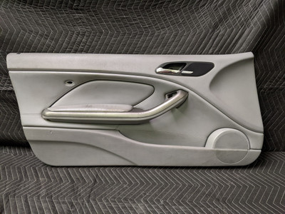 BMW E46 M3 Convertible Left Door Card Gray Nappa Leather 51438223971 BMW E46 M3 Convertible Left Door Card Gray Nappa Leather 51438223971