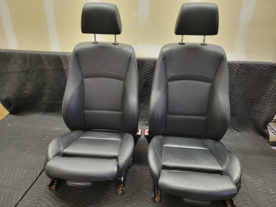 BMW E90 3-Series LCI Heated Leather Sport Seats Pair Black 52107246857