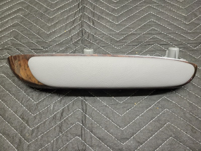 BMW E46 3-Series Coupe Rear Right Armrest Myrtle Wood Gray Leather 51438257974 BMW E46 3-Series Coupe Rear Right Armrest Myrtle Wood Gray Leather 51438257974
