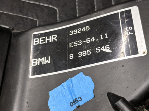 BMW E53 X5 Rear Blower Motor Behr 64118385546
