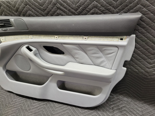 BMW E39 5-Series Passenger Right Front Door Card Panel Gray 8212794