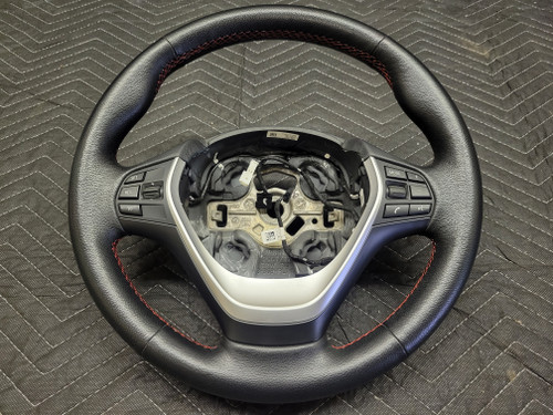 BMW F32 4-Series Heated Leather Sport Steering Wheel Red Stitching 6863207