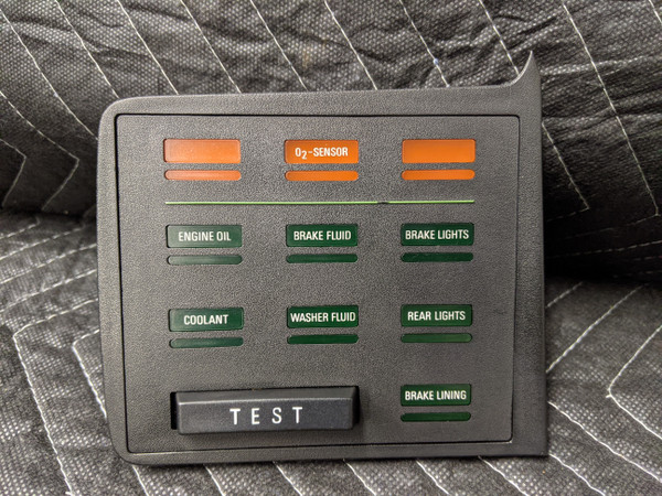 BMW E24 633CSi 6-Series Check Control Panel 62141366889