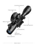 4-12X50 Illuminated Rifle Scope Red Dot Sight Laser Sight Dot Red Scope |