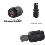 3 Lug Suppressor Mount QD Tri Flash Hider Muzzle Brake