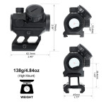 Micro Red Dot Sight Scope Optic Riser Mount
