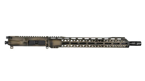 AR-15 5.56 Upper Receiver | 16″ FDE Battleworn | M-LOK | BCG & Handle