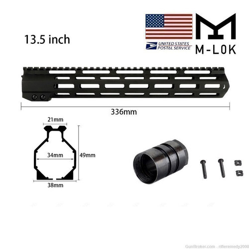 13.5" MLOK AR15 Handguard Freefloat AR-15 M-LOK Rail AR