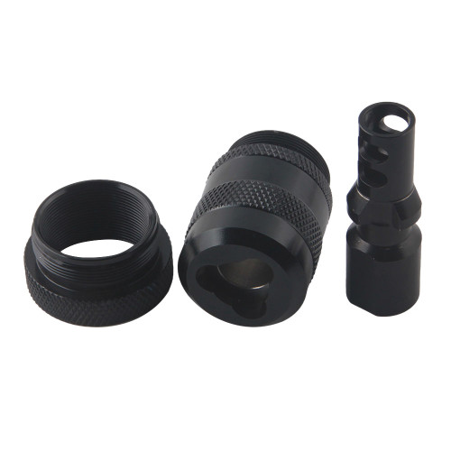 NSPEC 5/8x24 3 Lug QD Suppressor Mount Tri Flash Hider Muzzle Brake