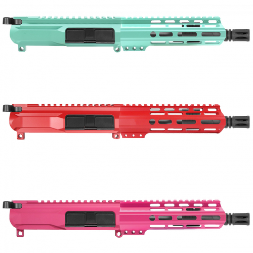 AR15 7" 5.56 Upper Receiver Red Blue Pink