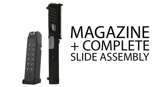 Glock 19 .380 ACP Conversion Slide Assembly with Magazine | Stainless Steel Barrel
