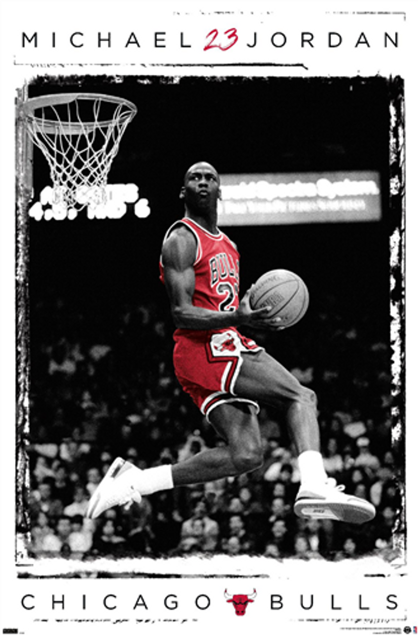 Michael Jordan and Magic Johnson Dunk Poster 24x36 – Vintage Poster Plaza