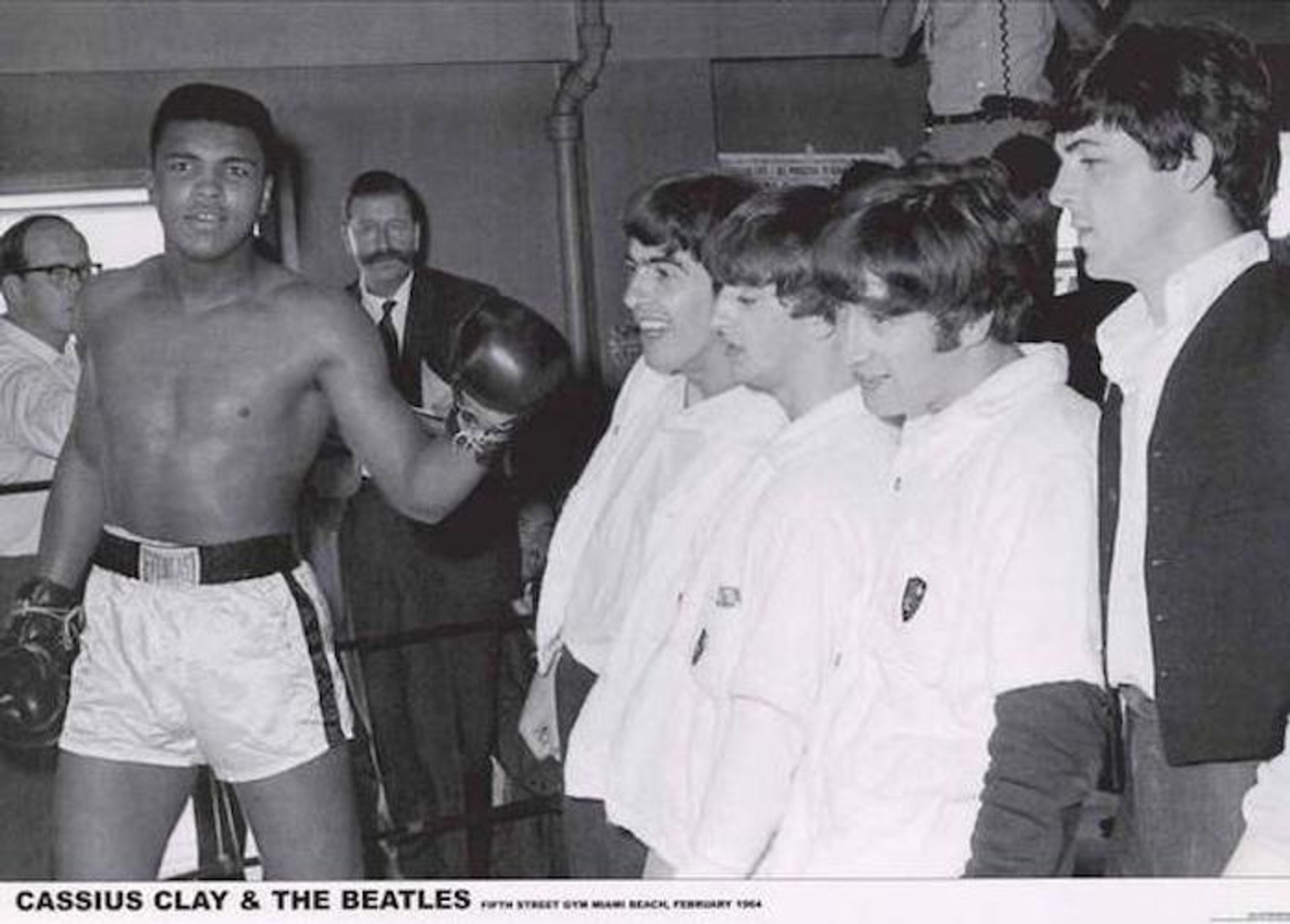 The Beatles The Beatles Meet Cassius Clay Miami 1964 Horizontal