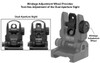 UTG ACCU-SYNC Spring Loaded Flip-Up Rear Sight