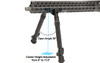 UTG Recon Flex KeyMod Bipod w/Cent Ht 8.0"-11.8" - Matte Black