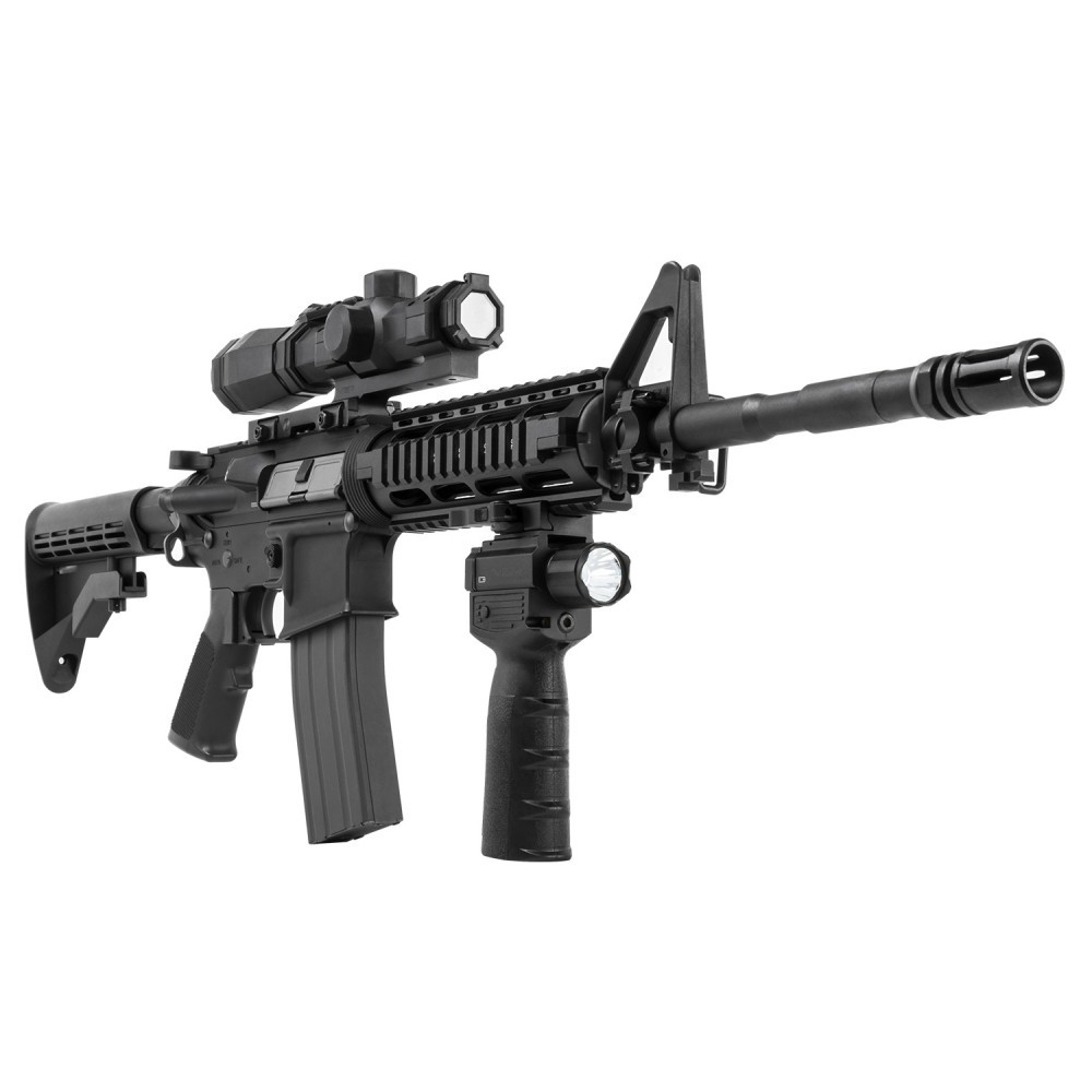 NcSTAR VISM 250 タクティカル フラッシュライト 実物 未使用 NcSTAR VISM Vertical Grip w/ Strobe Light and Green Laser
