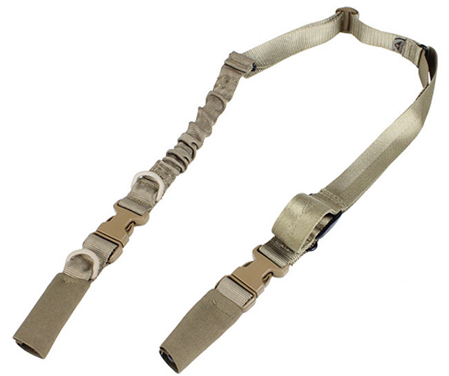 FOCUHUNTER Tactical Single Point Sling Regolazione Rapida Della Lunghezza Della Cinghia In Nylon Webbing Multi-uso Durevole Con Gancio In Metallo Per Sport All'aperto (Khaki - 13