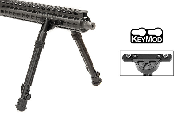 UTG Recon Flex KeyMod Bipod w/Cent Ht 8.0"-11.8" - Matte Black