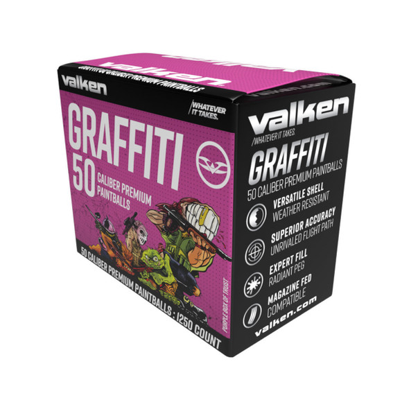 Valken Graffiti .50 Caliber Paintballs - 1250 Count