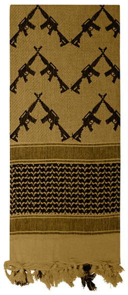 Lightweight Shemagh Tactical Scarf - Coyote/Guns