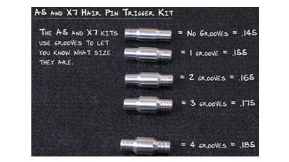 TRIGGER POINT 7点セット TechT A5 and X7 Hairpin Trigger Pins - ROCKSTAR Tactical Systems