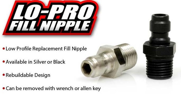 TechT Lo-Pro High Pressure Fill Nipple - Stainless