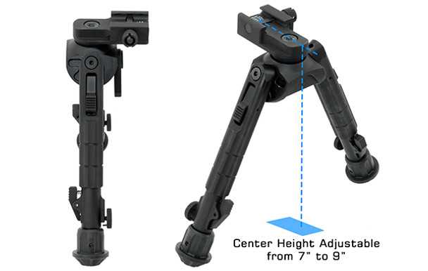 UTG Recon 360 TL Bipod - Cent Ht: 7"- 12"