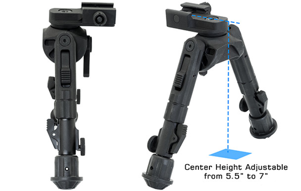 UTG Recon 360 TL Bipod - Cent Ht: 5.5"- 7.0"