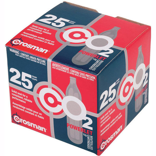 Crosman Powerlet CO2 12g Cartridges - 25ct