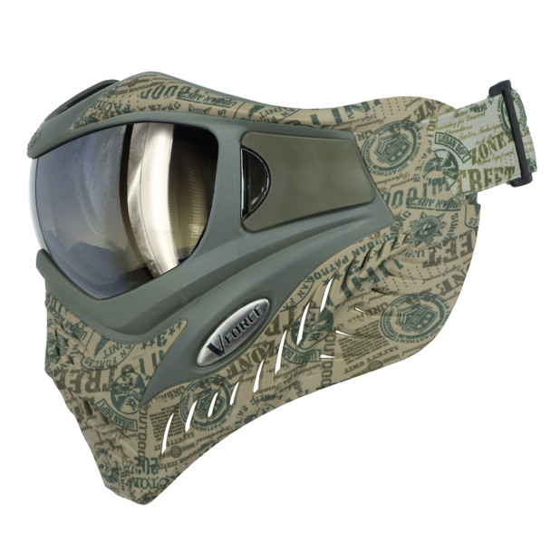 VForce Grill SE Paintball Goggles - Headstamp w/ Quicksilver Lens