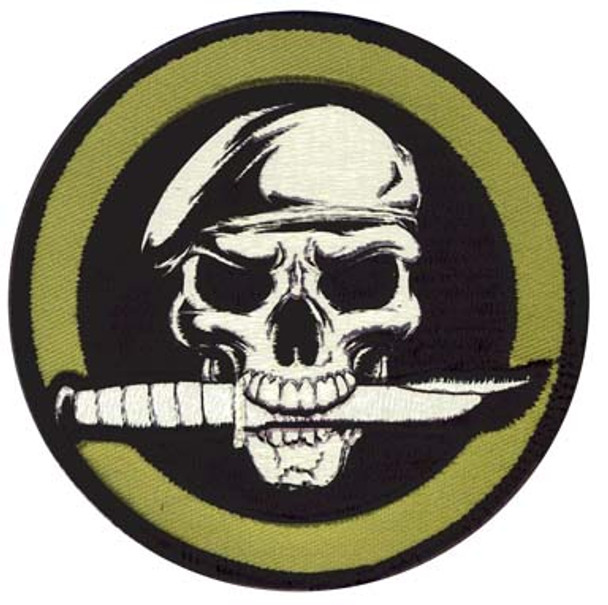 Skull and Knife Velco Patch