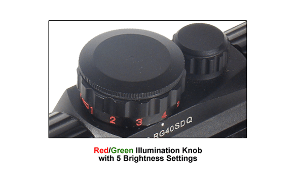 UTG 4.0" Combat Red/Green Sight w/ QD Dot Reticle