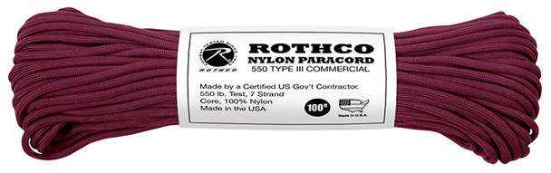 Rothco Paracord Nylon Type III 550lb 100' Roll