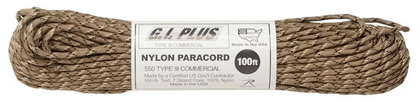 Rothco Paracord Nylon Type III 550lb 100' Roll