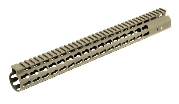 UTG PRO 15" SuperSlim Free Float Keymod Handguard - FDE