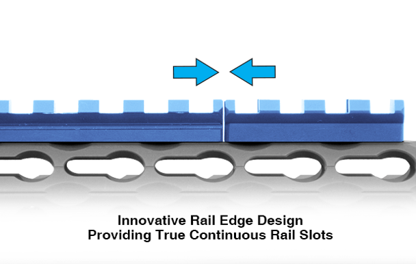 UTG PRO 4 Slot Keymod Picatinny Rail - Black