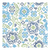 Blue Belle Embroidery Hoop Porcelain Metallic Fabric Cotton Fabric by RJR