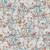 Meadow Edge Large Tossed bouquets and Butterflies  on Cotton Digital Fabric b...